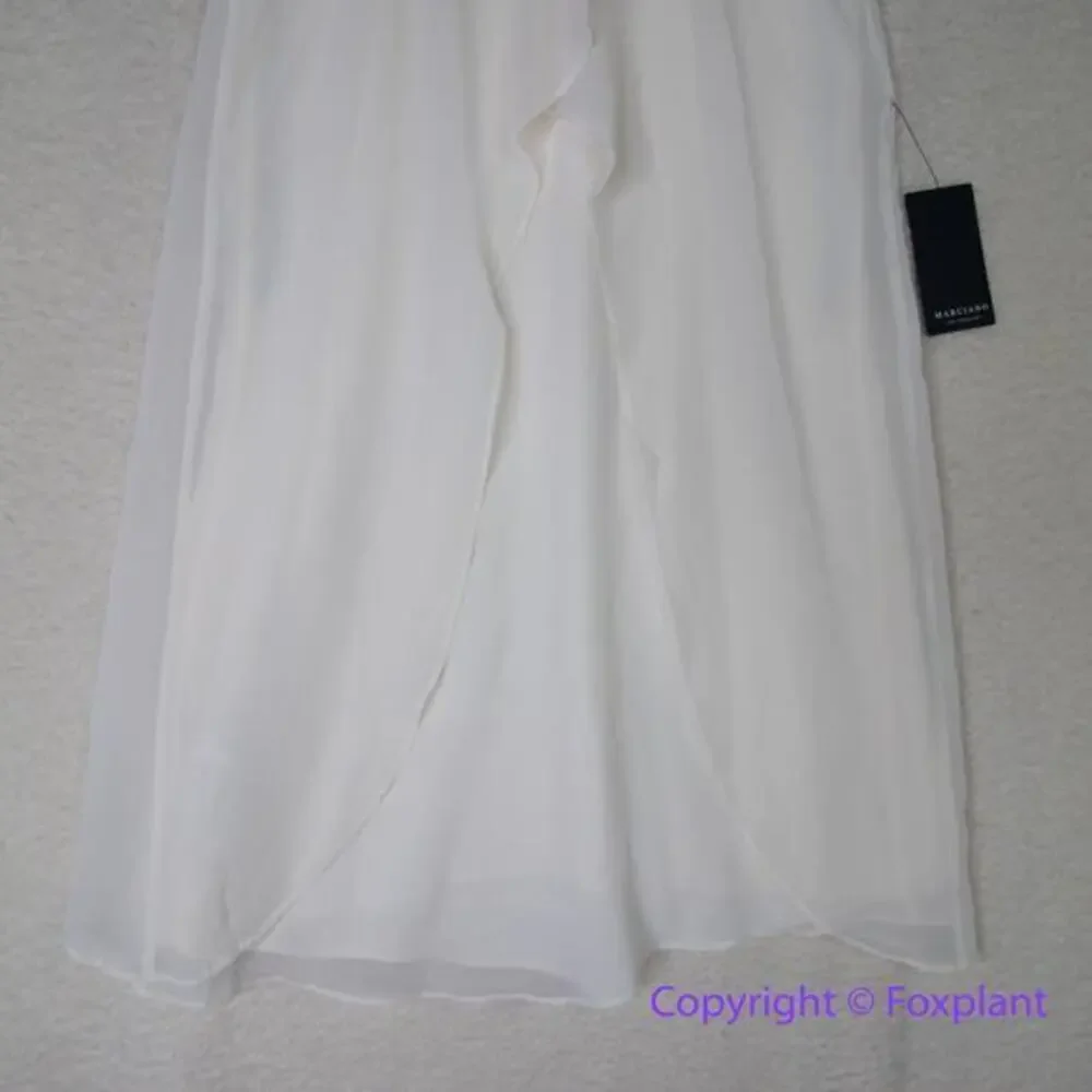 New! GUESS by Marciano‎ Women's Charlie Keyhole Dress white, size XS